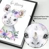 Lavender Pink Floral Animal Poster Elephant Lion Giraffe Nursery Wall Art Print Canvas Painting Wall Pictures Baby Room Decor