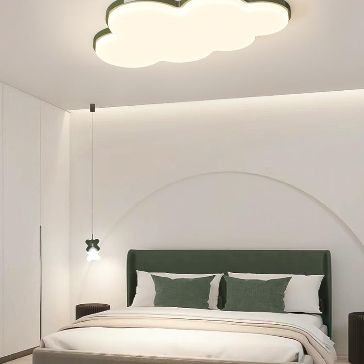 Cream Style Modern Minimalist Full Spectrum Ceiling Light for Eye-Protection In Children's Room and Master Bedroom