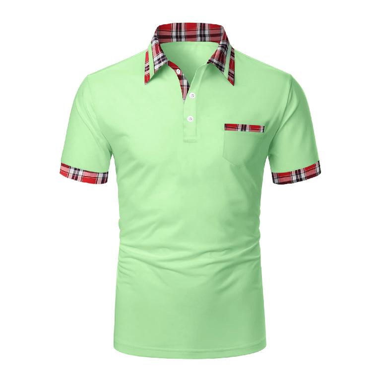 

Summer New Quick Drying Lapel Polo Shirt With Button Pocket For Men S Sports Polo Shirt Fitness And Casual Slim Fit Daily Work Shirt XXXL зелений