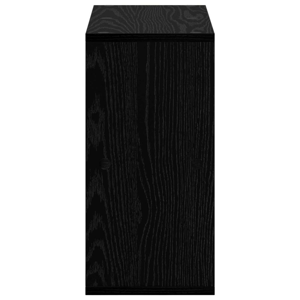 Sideboard with Drawers Black Oak Effect 49.5 x 22 x 47 cm