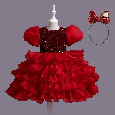 Puffy Rock Mädchenkleid: Geburtstag, Blumenmädchen, Tanz, Abendkleid mit Stirnband