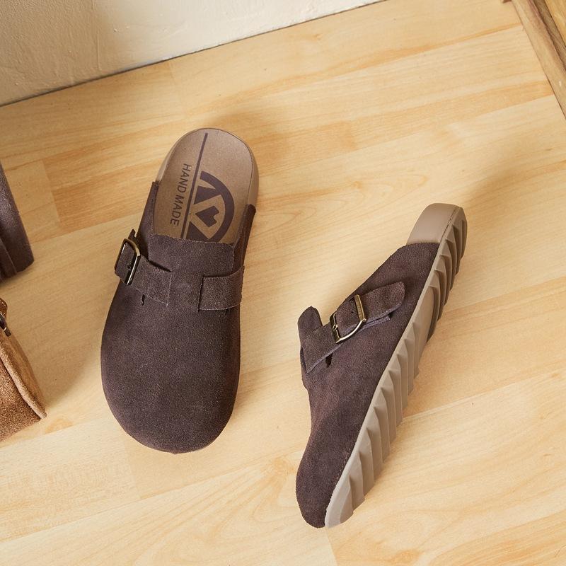 

Versatile Shoes, Casual Headwear, One Foot and Half A Slipper 40 кавовий