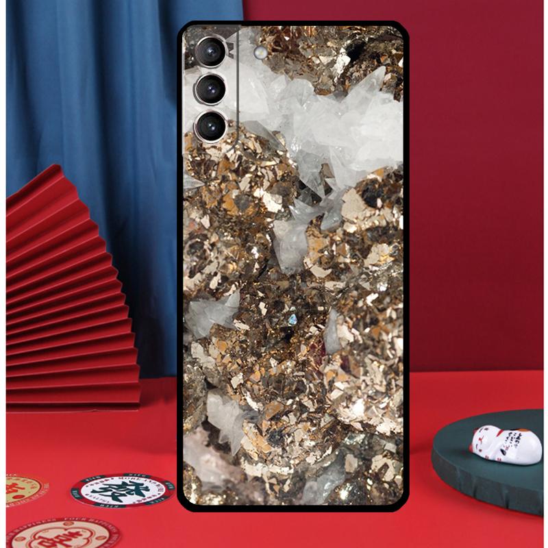 Agate Gem Crystals Marble Pattern Phone Case For Samsung Galaxy S25 Ultra S9 S10 S20 S21 FE S22 S23 Plus S24 Ultra Back Cover