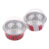 10Pcs Reusable Aluminum Foil Cup With Lid Pudding Cake Mold Air Fryer Tinfoil Box Baking Tray Tinfoil Cups Baking Pastry Tools