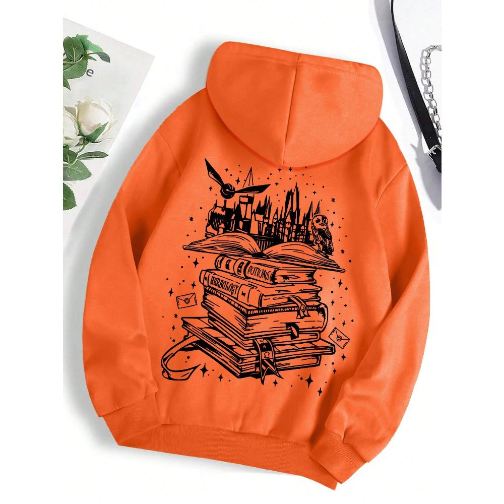 

Забавный Свитшот с Принтом Женский Харадзюку Повседневный Свободный Худи Модный Мягкий Удобный Худи Осень Теплая Женская Одежда XL