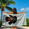 Preppy Gestreifter Dackel Schnelltrocknendes Badetuch Mikrofaser Strandtuch Leichtgewicht Schwimmen Camping Yoga Strand Out