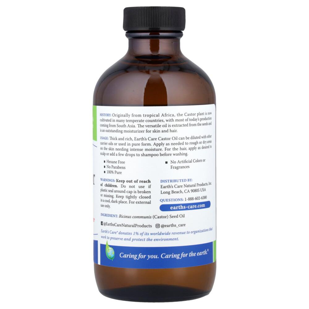 Earths Care Castor Oil 8 fl oz (236 ml)