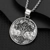Punk Lucky Blessing Personality Vintage Men's Necklace Tree of Life Popular Gift Jewelry Pendant