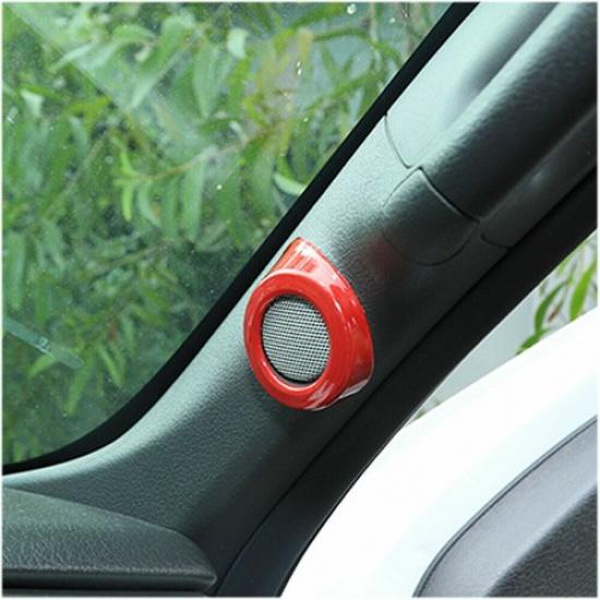 Interieur A-Säulen Lautsprecher Zierring Blende für Ford F150 2009-14 Rot Zubehör