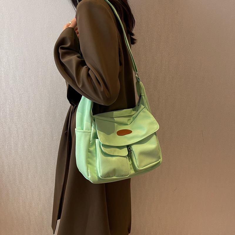 Korean ins student satchel vintage messenger bag Japanese Harajuku girl soft girl shoulder canvas bag simple