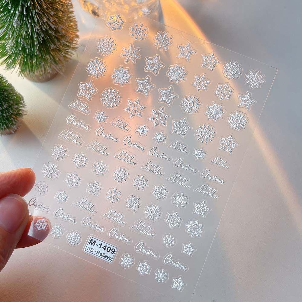 Nail Accessories Christmas Snowflake Nail Stickers Christmas Nail Decorations  Christmas Party