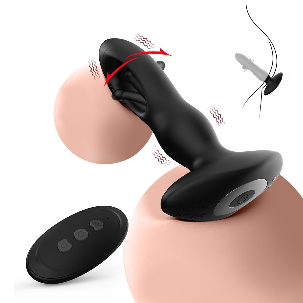 Prostate Massager Vibrating Butt Plug Anal Gspot Stimulating Vibrator Wireless Remote Sex Toy for Men Dildo
