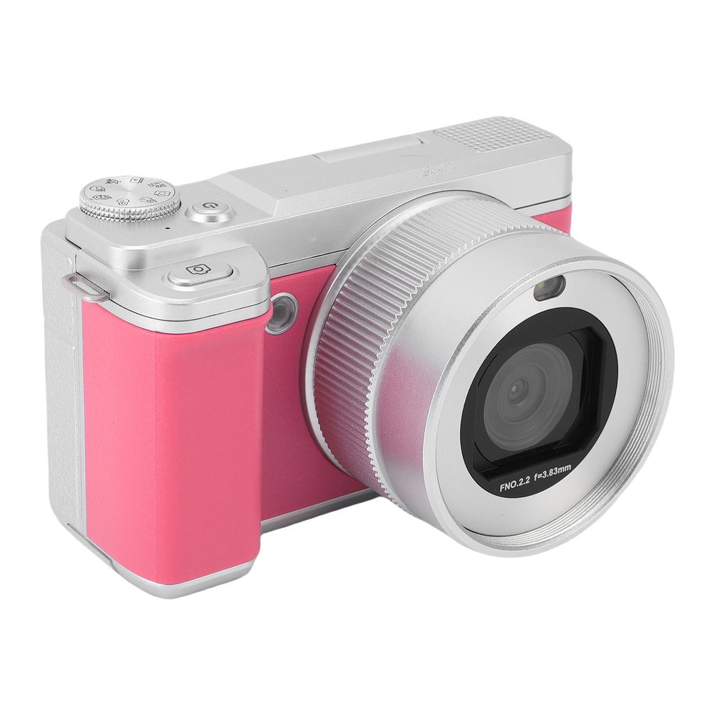 Digital Camera 5K 80MP HD Dual Lens Flip Screen 18X Digital Zoom Autofocus WiFi Video Camera for Travel Photography Pink