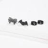 Cartoon Spider And Web Stainless Steel Stud Earrings For Women Punk Black Animal Bat Piercing Earings Halloween Party Gifts