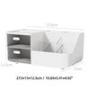 Large Capacity Multifunctional Desk Organizer With 2 Transparent Drawers, Desktop Office Supplies Storage Pen Holder For School