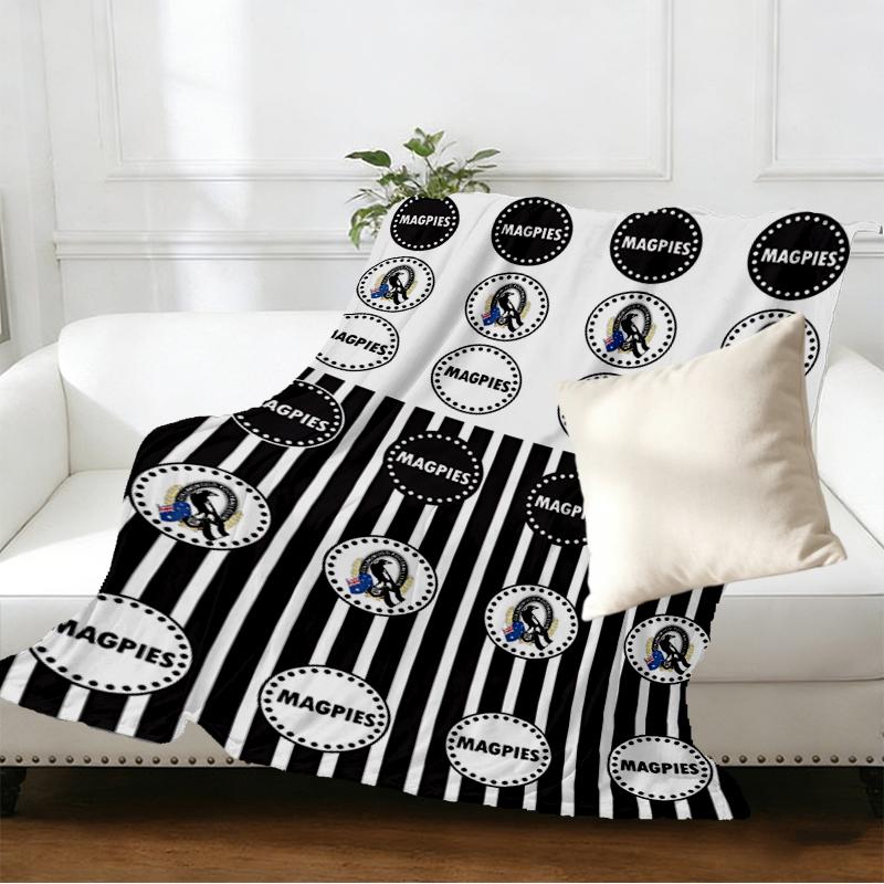Football Club Print Blanket - Soft & Comfortable, for Bedroom, Travel, Sofa, Home Decoration - Birthday Christmas Gift for Friend