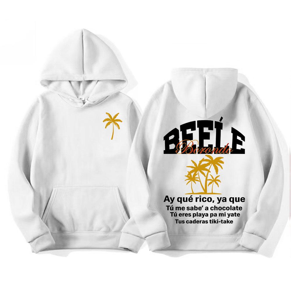 Rapper Beele Borondo Album Letters Print Hoodies Herrenmode High Street Trend Sweatshirts Lässige Bodywarmer Beliebte Pullover