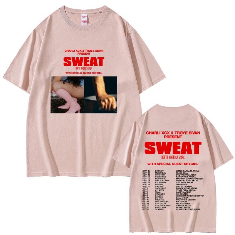 Charli Xcx Crash Sweat 2024 Tour Trička Pánská Dámská Oblečení Vintage Oversized Tričko Bavlna Ležérní Trička Móda Streetwear