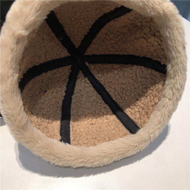 Vintage Koreański Styl Unisex Aksamitny Kapelusz Fedora z Wełny Jagnięcej - Modny Zimowy Kapelusz