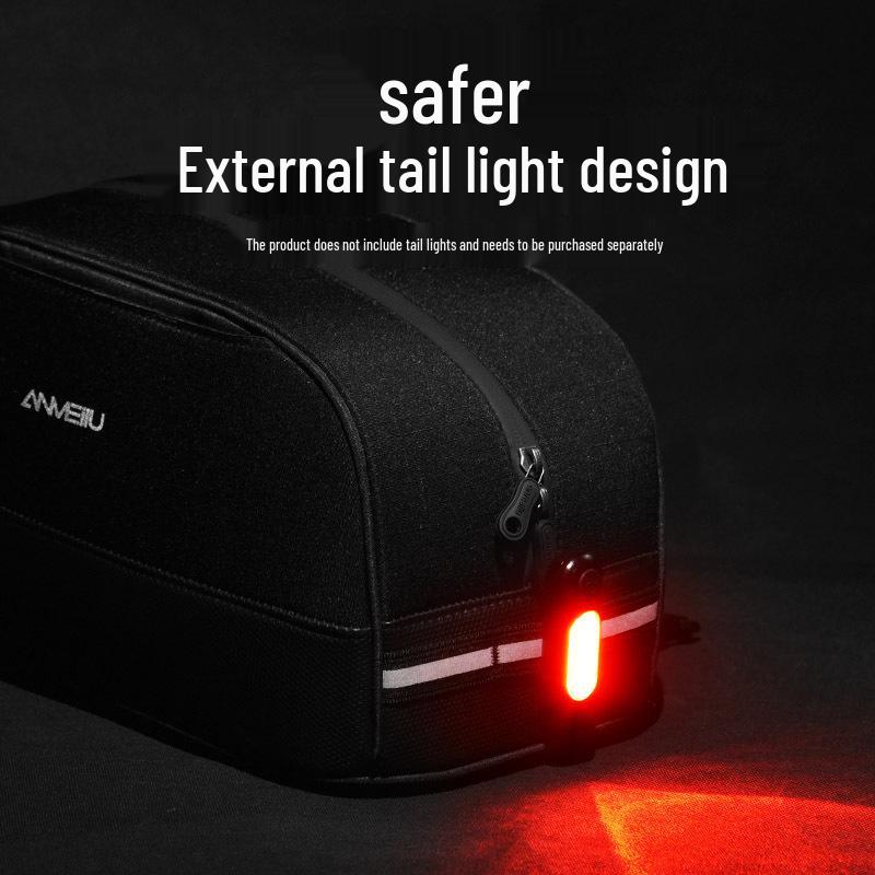 Bicycle & Scooter Rear Seat Pannier: Battery & Storage Tail Bag for Mountain Bikes & Motorcycles