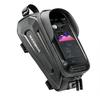 Bicycle Bag for the Frame, Armored, with a Pocket for the Phone and Navigation, 17l, Black
