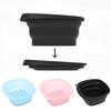 Silicone Face Ice Bowl Foldable Ice Bath Facial Washbasin with Built In Tray Cooling Facial Washing Basin for Home Travel