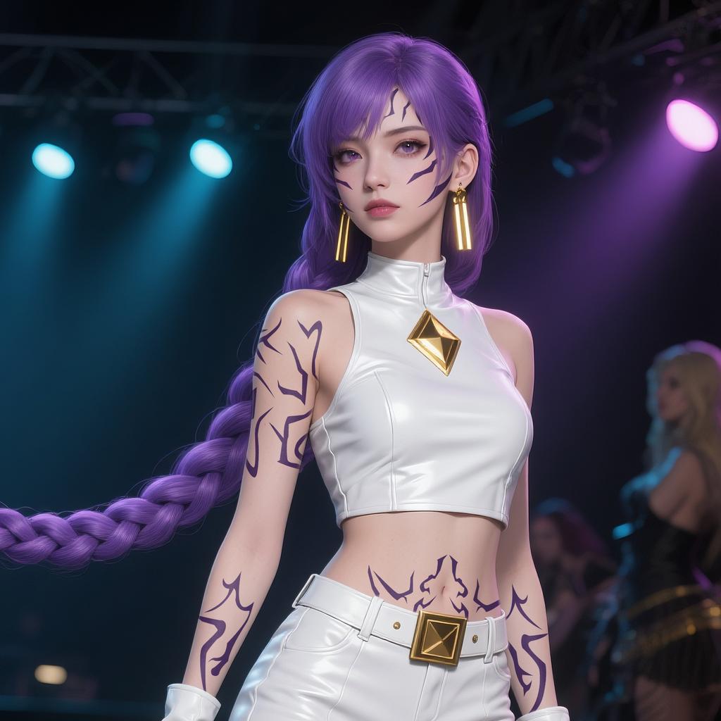 Laser Color Printing Witch Hunter Girl Group Boy Group Rumi Technology Animation Devil Hunter Tattoo Sticker