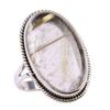 Natural Golden Rutile Gemstone 925 Solid Sterling Silver Jewelry Ring S.9 Q3j05
