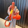 Keychain Sports Pendant with Braided Rope Metal Carabiner Mini Basketball Golf Clubs Charm Key Chain Bag Hanger Accessory