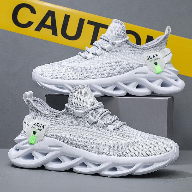 Spring and summer new men's shoes large size 48 casual sports running shoes men's breathable and lightweight net shoes dad shoes