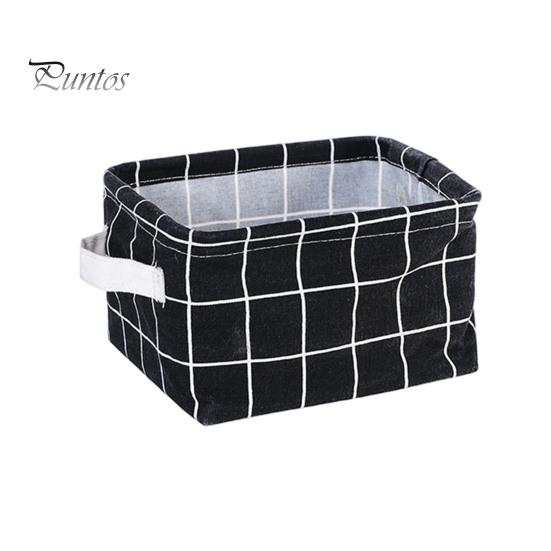 Nursery Toy Bin Cotton And Linen Storage with Handles, Foldable Waterproof Desktop Bins Organizer, Space Saving Basket for Makeup Book Baby