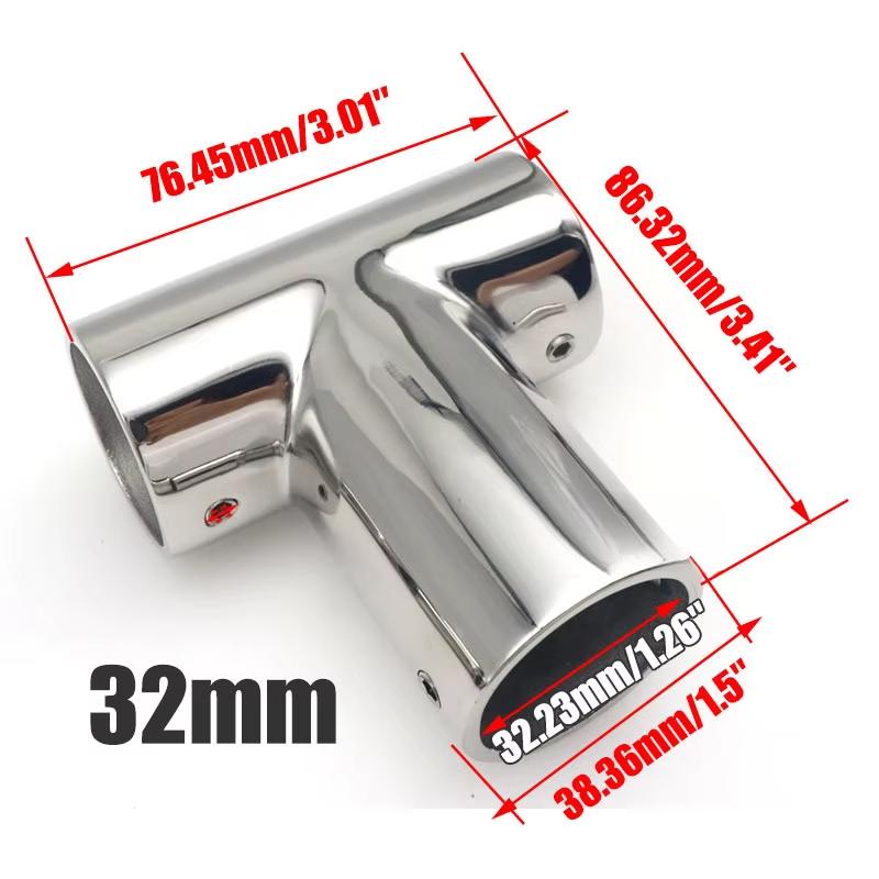 

Тройник для поручня на палубе лодки, 30/32 мм, нержавеющая сталь 316, 90 градусов, тройник для 1-1/4/1,18-дюймовой трубы