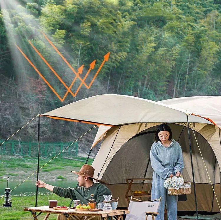 Family Camping Tent Waterproof 7 Person 380X260X200 Cm
