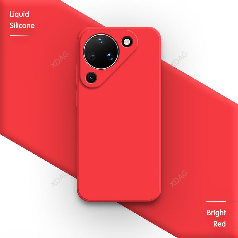 

Original Phone Case for Huawei Pura 90 Pro Max 5G High Qualtiy Liquid Silicone Soft Simple Camera Protection Back Cover Carcasas Pura 90 Pro Max яскраво-червоного кольору