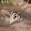 Enamel Color Hollow Heart Pendant Multi-layer Hollow Heart Women's Valentine's Day Alloy Necklace