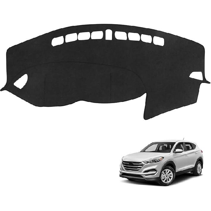 YOJOJOCO Dash Cover Compatible With Hyundai 2016 2017 2018 Tucson Accessories Flannel Dashboard Cover Dash Mat Center Console Cover Sunshield