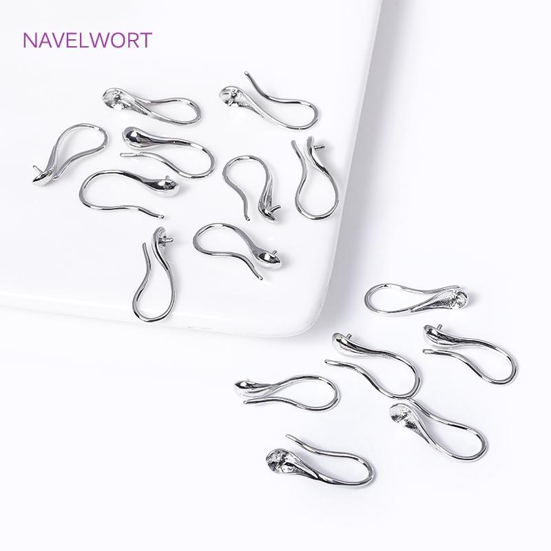 18K Gold Plated Brass Earring Hooks For Jewelry Making,Earwire,Earrings Hook Wire Mounting,DIY Earrings Making Accessories