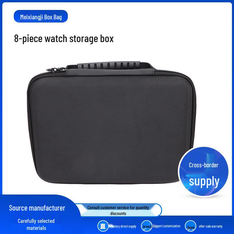 Tragbarer Uhren-Organizer: 8-Schlitz EVA-Etui zur Aufbewahrung von Schmuck und Uhren