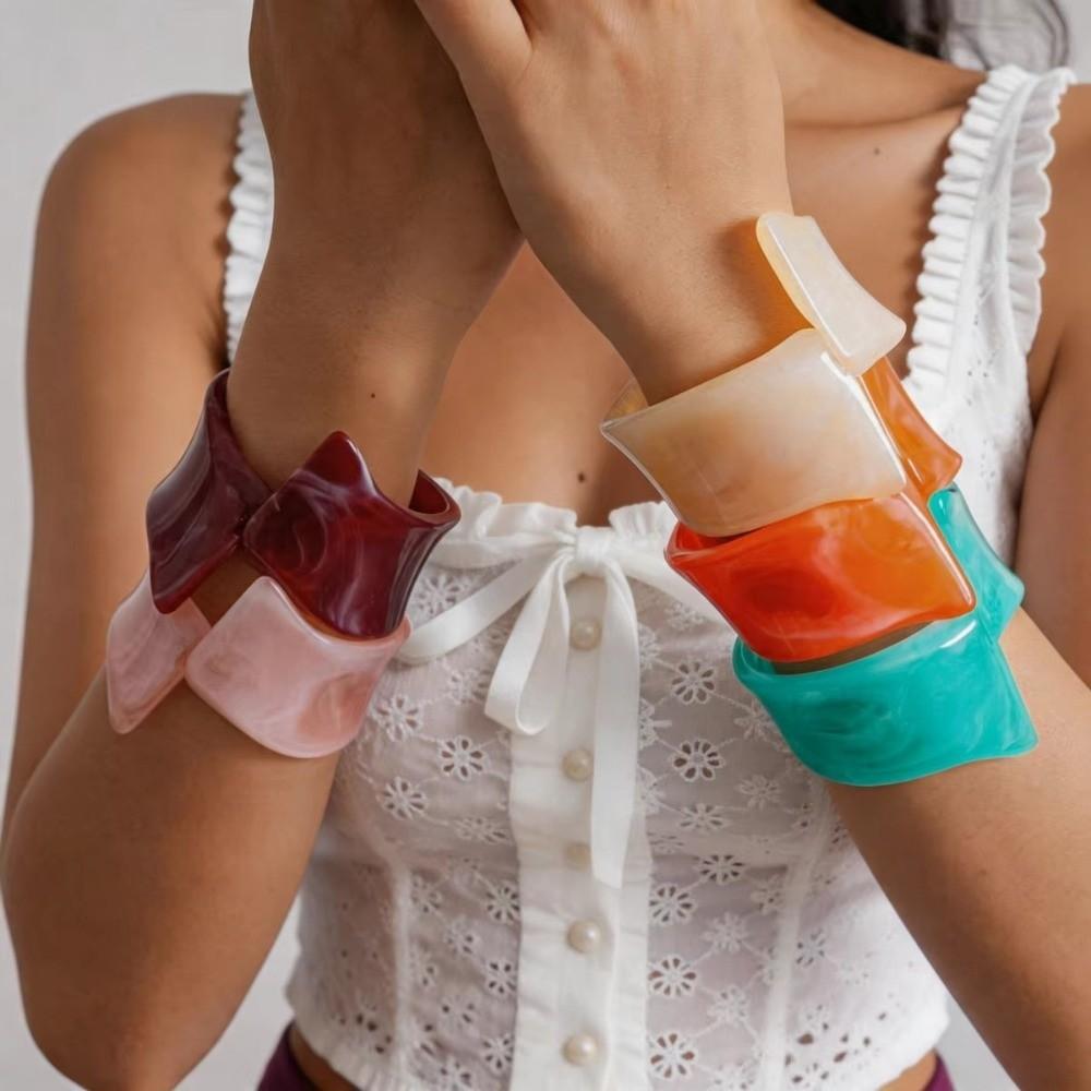 Large Geometric Bracelet Open Design Street Shot Jewelry Fashion Open Bangle For Women Gift