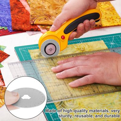 10 Pièces Lames de Cutter Rotatif 45mm SKS-7 Acier à Haute Teneur en Carbone Rondes Quilting Lame de Rechange Cutter Roue Tissu Cuir Papier
