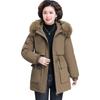 2025 Stylish Women's Cotton Padded Parka - Warm Winter Fashion for Middle-aged & Elderly