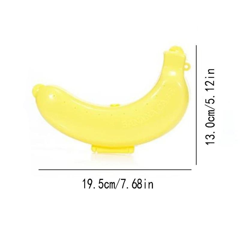

1pc Durable Yellow Banana-Shaped Travel Container,Portable, Reusable Plastic Fruit Storage Box with Secure Flip-Top Lid жёлтый