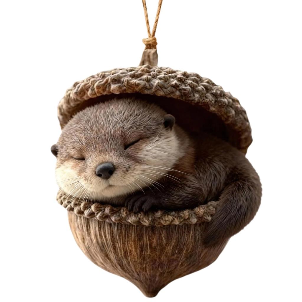 Leśne Ozdoby na Choinkę, Dekoracje Świąteczne, Urocze Ozdoby na Choinkę z Leniwcem, Prezent Dla Zakochanych.(2D)