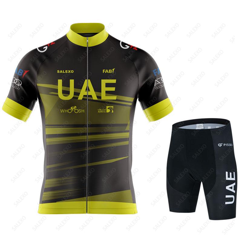 Bărbați de vară Emiratele Arabe Unite Îmbrăcăminte de ciclism cu mânecă scurtă Tricou pentru ciclism Sport Mtb Tricou pentru biciclete Respirabil Set de tricou pentru ciclism
