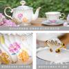 British Afternoon Tea Set, Bone China Coffee Cup Saucer Flower Teapot, High-End Exquisite Ceramic Home Gift