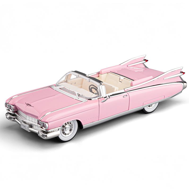 1:24 Cadillac Eldorado Biarritz 1959 Series 62 Alloy Diecast Metal Model Children s Toy Sound & Light Series Present For Kids розовый