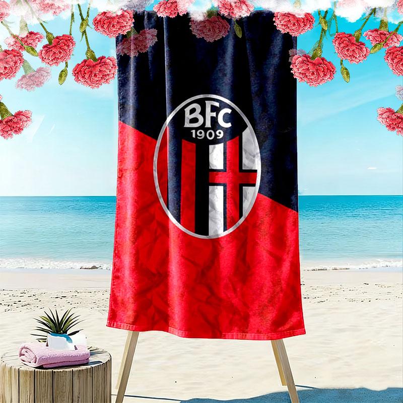 Asciugamano da Spiaggia Stampa Bologna FC 1909, Asciugamano Grande Morbido Asciugatura Rapida per Spiaggia Campeggio Nuoto