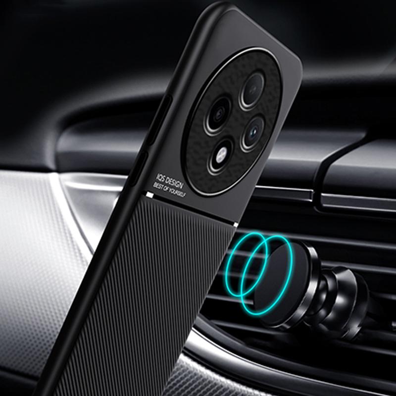 Pro OPPO Reno 12F 5G Pouzdro Textura kůže Držák do auta s magnetem Pouzdra na telefon pro Oppo Reno12F Reno 12 F 5G CPH2637 6,7" Zadní kryt