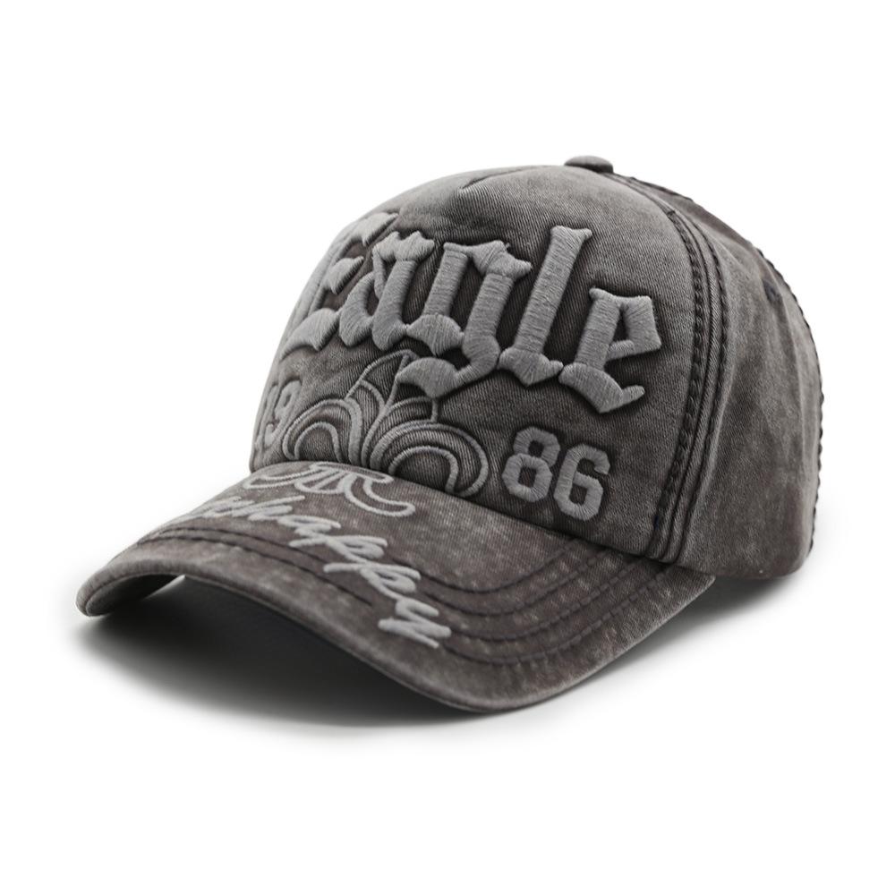 Denim Cowboy Baseball Cap Adjustable Trucker Hat for Men Women Vintage Dad Hat Casual Sports Cap Washed Distressed Dad Hat Unisex Embroidered Cap