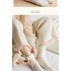 5-1 Pairs Ladies' Autumn and Winter Thick Warm Floor Socks, Plus Size Vertical Stripe Snow Socks, Tube Style Fleece Lined Warm Socks